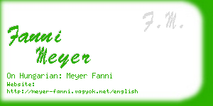 fanni meyer business card